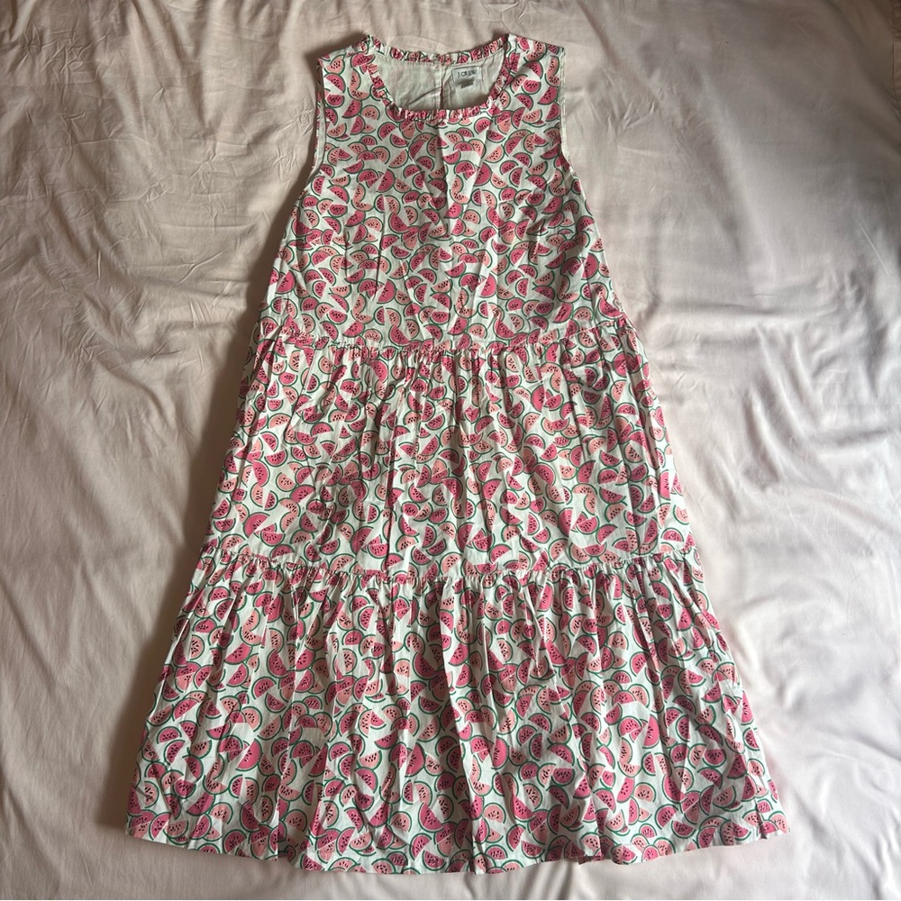 J.Crew Watermelon Print Tiered Dress – Size 10